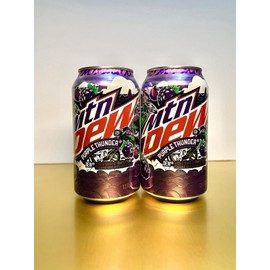 Mountain Dew 〽️ New Limited Edition Mountain Dew Purple Thunder Berry Plum Soda (2 Cans)