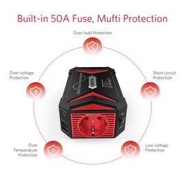Reiner Sinus wechselrichter 12v auf 230v/BESTEK 300W stromwandler 12 auf 230/steckdose Auto Adapter/Auto wechselrichter,Inverter,inkl. Kfz Zigarettenanzünder Stecker