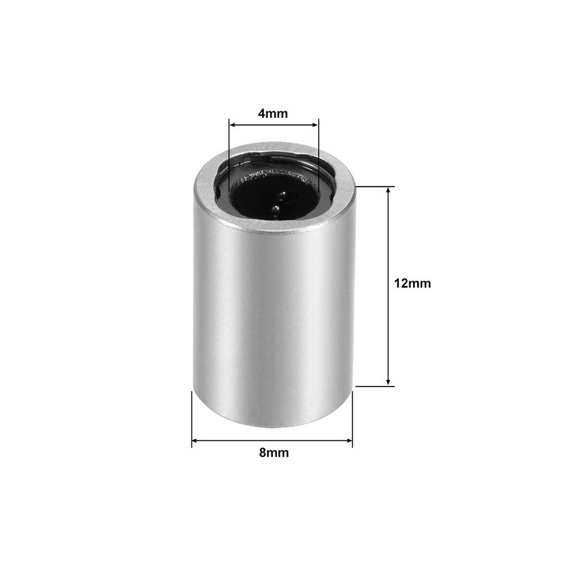 sourcing map Linear Ball Bearings LM4UU 4 mm Bore 8