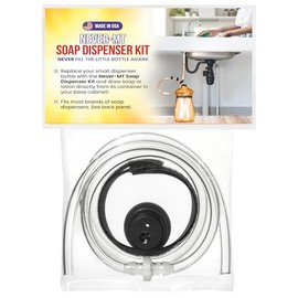 The Original Soap Dispenser Conversion Kit - Made in The USA - Kitchen Sink Extension Tube Kit - Never Fill The Little Bottle Again!