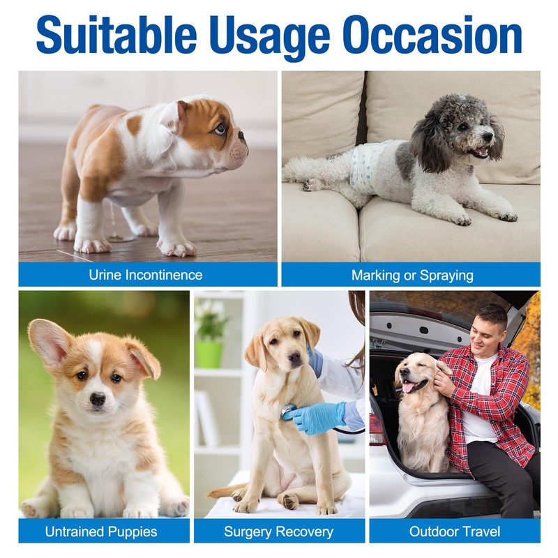 Pet Soft Disposable Male Dog Wraps - Dog Diapers for