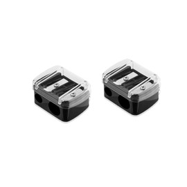 Mirhua Multifunction Eyebrow Pencil/Eyeliner Pencil Sharpener - 8mm/11mm 2 Hole Design Makeup Pencil Sharpener Portable Makeup Aid Tool for Beginners to Professionals Quick Operation Time Saving