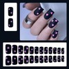RIICFDD Heart Press on Nails Medium Square Fake Nails 24