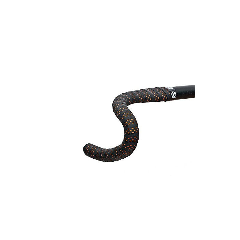 Bike Ribbon Drops Double Layer Bar Tape, Schwarz (Black/Orange), One
