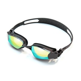 Sibling Goggles, Swimming Goggles, Adult Swimming Goggles, 180° Wide Vision, Anti-Fog/UV Protection, Fitness, Cushioned, Professional Use, Adjustable Belt, Ear Plugs, 3 Sizes of Nose Straps, Unisex,
