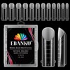 EBANKU 120 Pieces Clear Matte Dual Nail System Mould Acrylic