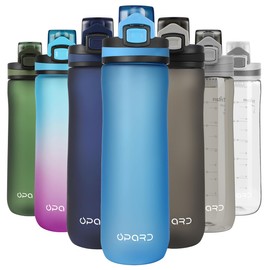 Opard Trinkflasche Sport 600ml - Wasserflasche aus Tritan BPA-Frei, auslaufsichere Sportflasche, Kunststoff Water Bottle mit Sieb - Mit 1 klick öffnen - für Kinder, Schule, Sport, Fahrrad, Fitness