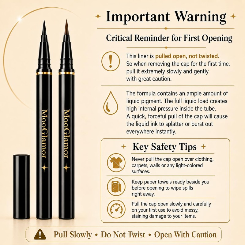 6 Black+ 6 Brown Liquid Eyeliner Pencil Sets for Women