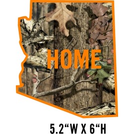 Arizona Camo Orange Home State Pride Window Decal Sticker  NRA NWTF