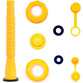 Gas Can Spout Replacement Kit (Single Pack), Universal Nozzle for 1, 2, 5 Gallon Gas Cans, Easy Pour Spout with Cap, Old Style Design, Compatible with Most Gasoline and Diesel Containers