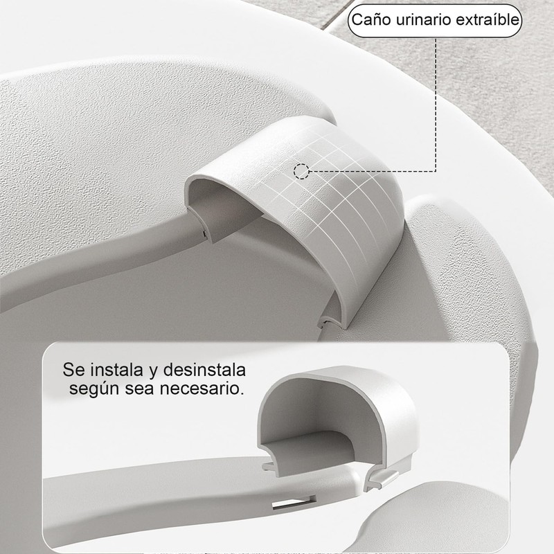 Adaptador Baño Infantil Plegable, Asiento de Inodoro Niños (Gris)
