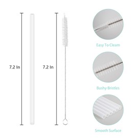 KLOWOAH Replacement Straws for Simple Modern 24 oz Tumbler with Handle,with 1 Brush (Pack of 6)