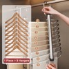 Torytoe Trouser Hanger, Space-Saving, 9 Layer Trouser Hangers, Non-Slip, Foldable,