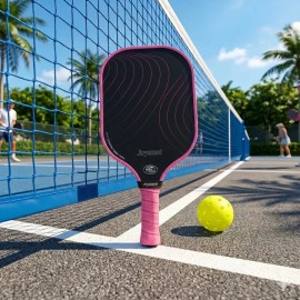 T300 Carbon Fiber Pickleball Paddle With 14mm PP Honeycomb USAPA Approved Power and Control Balanced PickleBall Racket for AllColor: Pink