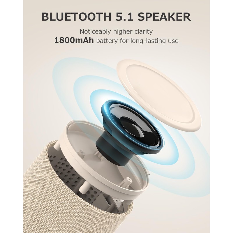 COLSUR Bluetooth Speaker, Magnetic Wireless Charger, Bluetooth Speakers with Night