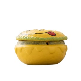 Cute Ash Tray Outdoors, Hamburger Fancy Ceramic Ashtray Ashtrays for Smokers Indoor, Ash Trays for Smokers