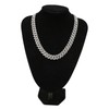19.7in Necklace Rhombus Full Rhinestones Cool Double Layered Chain Necklace