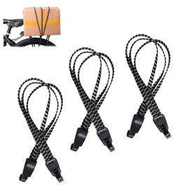 Pack of 3 Bicycle Tie Down Straps, Luggage Rack, Bicycle Pannier Rack, Bicycle Tie Down Strap with Hooks, Expander with Hooks, Pannier Rack Tie Down Strap for Motorcycle, Bicycle, Backpack