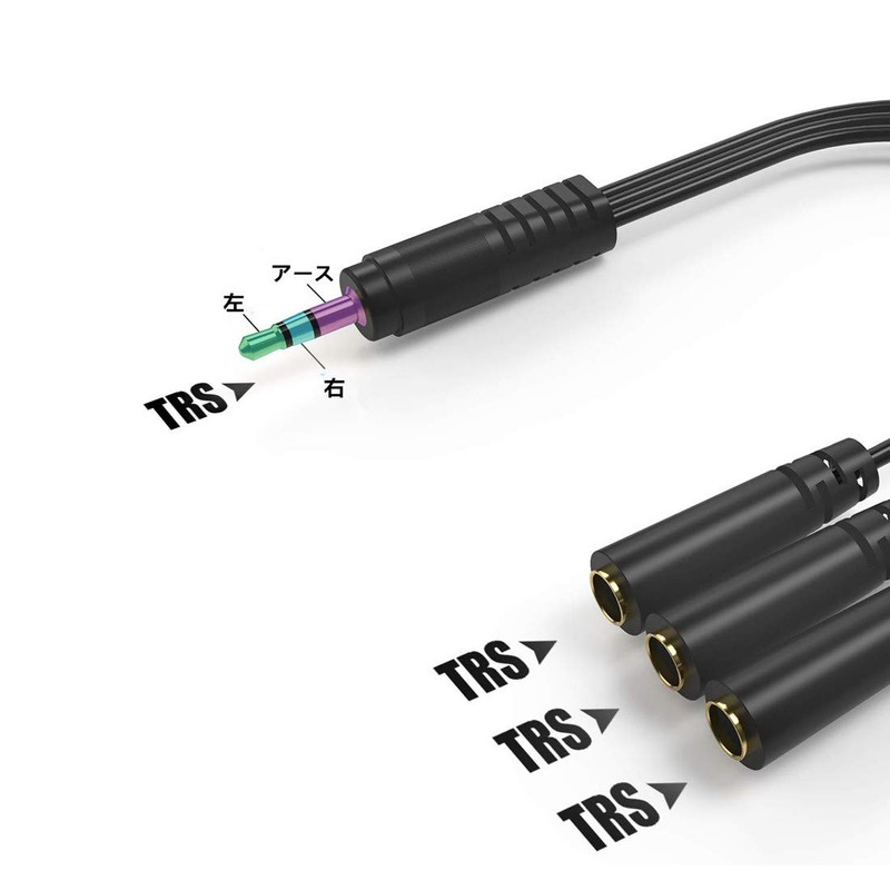 wuernine Mini Plug Splitter Cable Earphone Jack Audio Distribution Cable