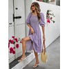 PRETTYGARDEN Women's Summer Midi Dress 2025 Trendy Fashion Puff Sleeve