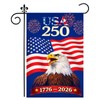 USA 250 Anniversary Garden Flag, Patriotic American Eagle Flag 12x18