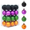 24 PCS 1.5 Inch Halloween Glitter Hanging Balls Colored Shatterproof