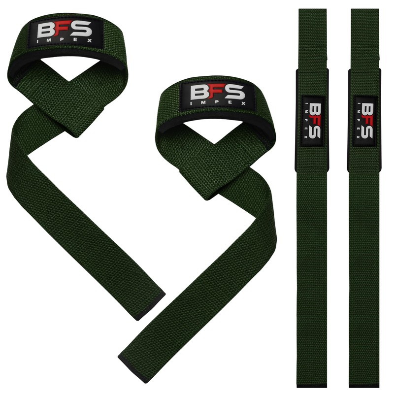 BFS IMPEX Lifting Straps for Weightlifting, Weightlifting Cotton Straps with