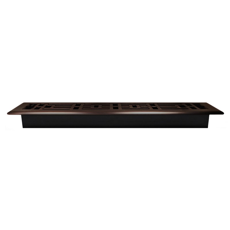 Decor Grates AJH214-RB Oriental Floor Register, 2x14 Inches, Rubbed Bronze
