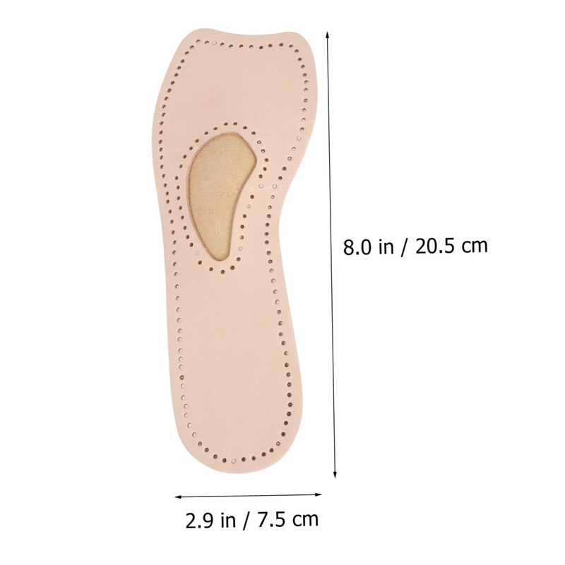 Minkissy 2pcs Pair Shoe Inserts for Women Cowhide Leather Material
