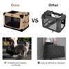 Garnpet Soft Dog Crate for Large Dogs, 4-Door Foldable Collapsible