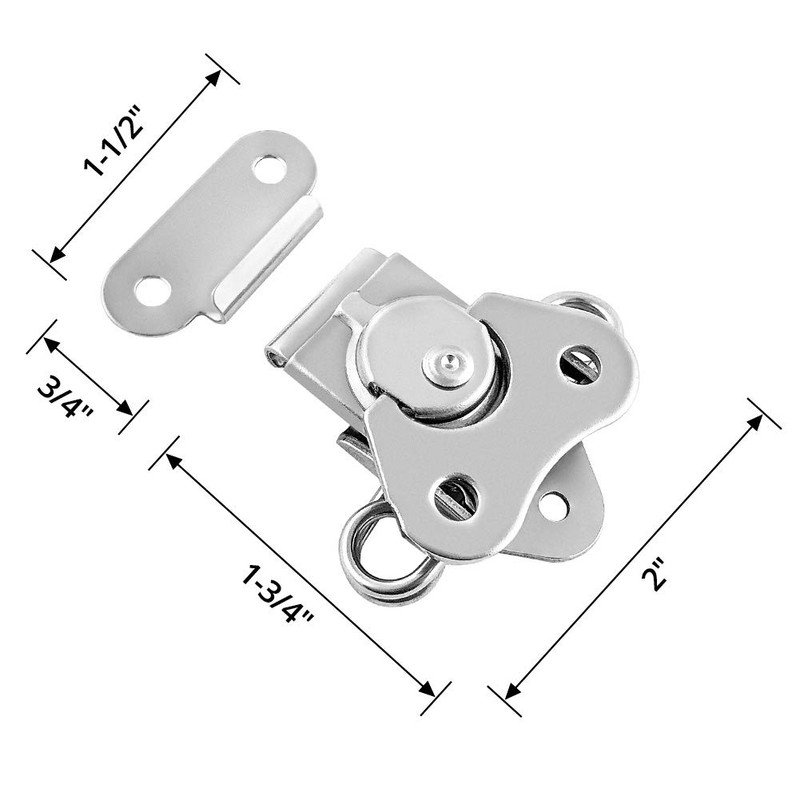 QWORK® 4 Pcs Butterfly Twist Latch, Spring Loaded Toggle Latch