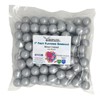 YANKEETRADERS Silver Fruit Flavored Gumballs 1", 2 Pounds Bulk
