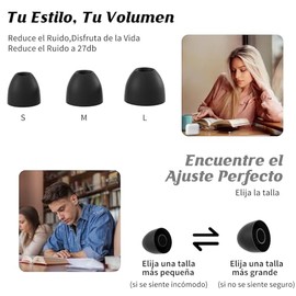 Tapones para Oídos, Tapones de Silicona con 3 Pares de Almohadillas, 30 dB de Reducción de Ruido, Lavables, Tapones Auditivos para Dormir, Estudiar, V