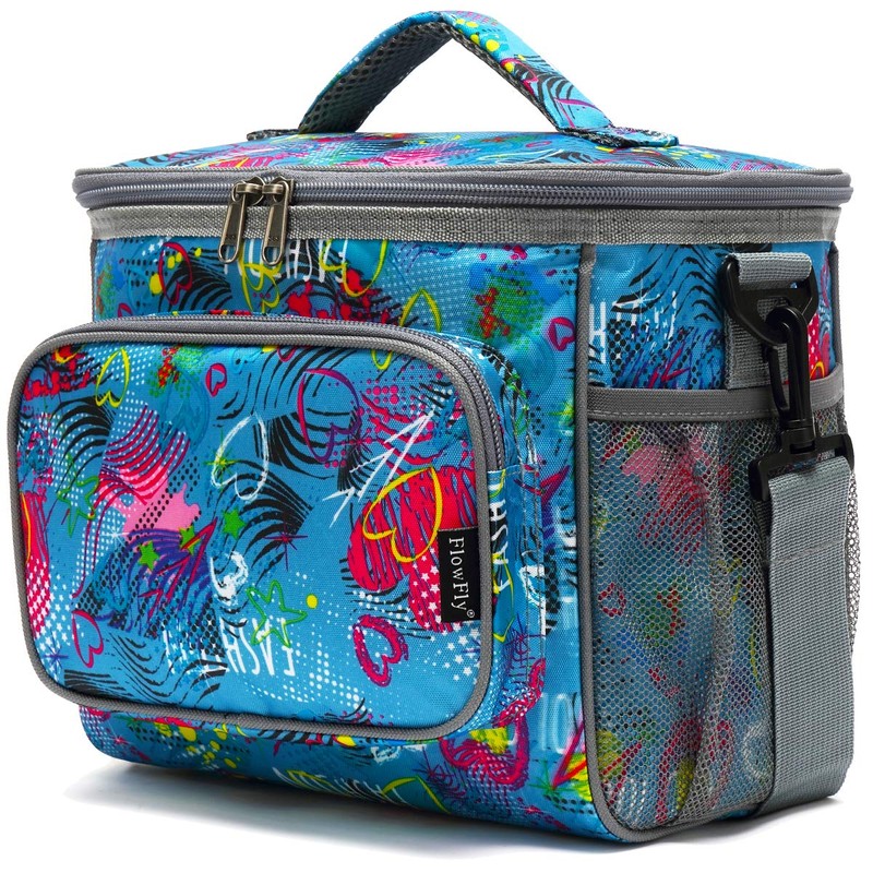 FlowFly Insulated Reusable Lunch Bag Adult Large Lunch Box for