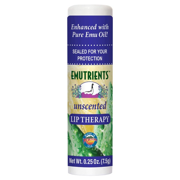 Montana Emu Ranch Natural Lip Balm 0.25 Ounce - Unscented - Made with Pure Emu Oil