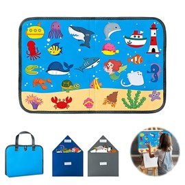 Portable Felt Story Board for Kids, Fuzzy Felt Board Set for Imaginative Play, Educational Storytelling Board for Preschool, Easy to Carry Travel Toy, Creative Learning for Toddlers