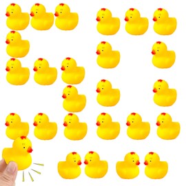 Norhogo Pack of 50 Rubber Chick Bath Toys, Classic Squeaky Chicken Bath Toy, Bath Toy for Young and Old, Mini Chick Bath Toy for Shower, Birthday, Party Supplies, Boys Hen