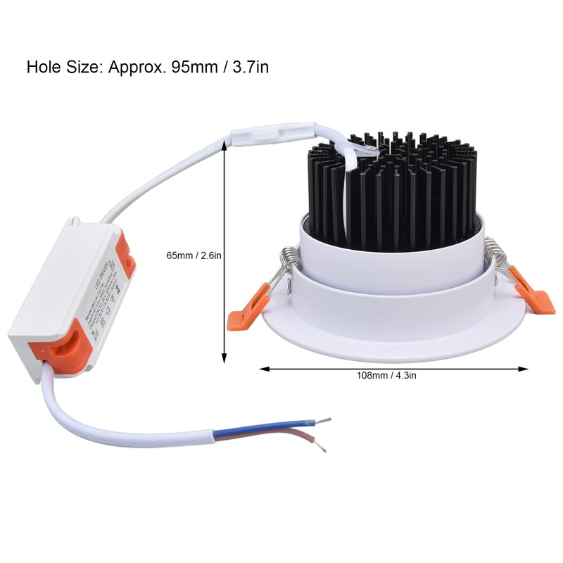 LED Embedded Spotlights Stable Light Low Noise Dustproof Easy to