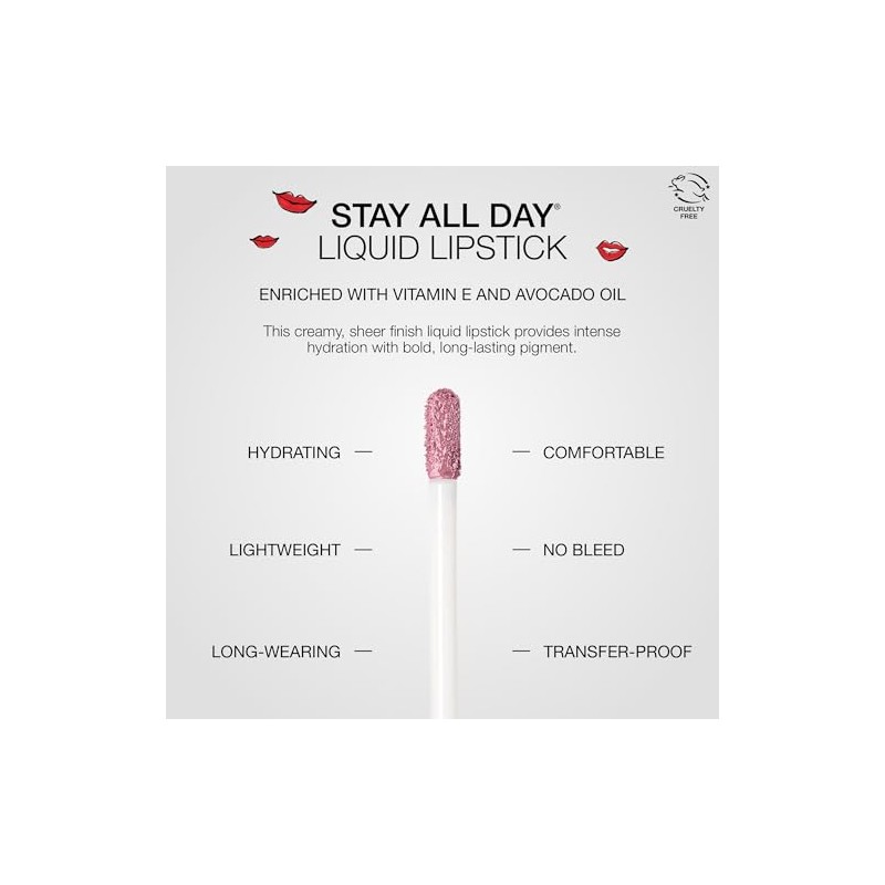Stila Stay All Day - Pintalabios líquido, Patina, 0.28 g/