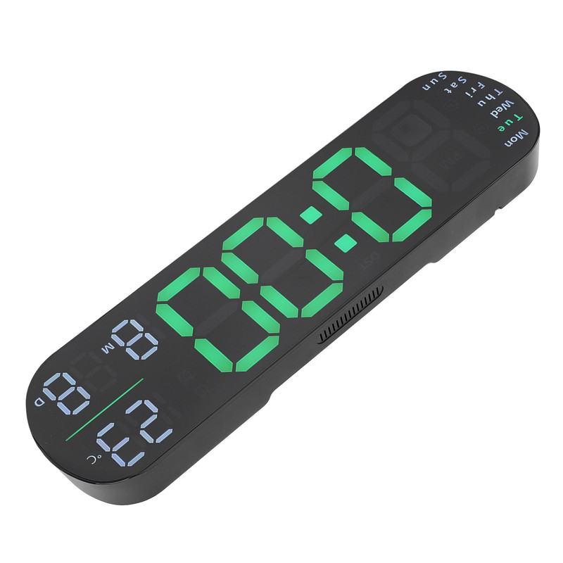 Digital Wall Clock Large Display with Remote Control Auto Brightness