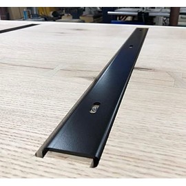 Baru Decor Set of 2-24â C Channel Steel for Tabletop Live Edge Slab Brackets Support, Woodworking, Black Powder Coat Finish, 4 Holes