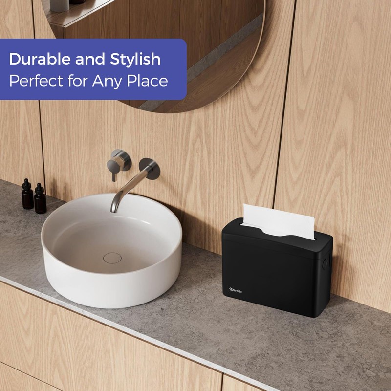 Stardrix Countertop Paper Towel Dispenser, Black Hand Towel Holder for