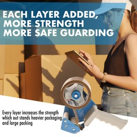 Merrimen Strong Heavy Duty Roll Pack Brown Packaging Tape | Secure Sticky Sealing Tape for Parcel Boxes, Moving Boxes, Large Postal Bags for long term storage | (48MM x 66M) (3 rolls, Brown)