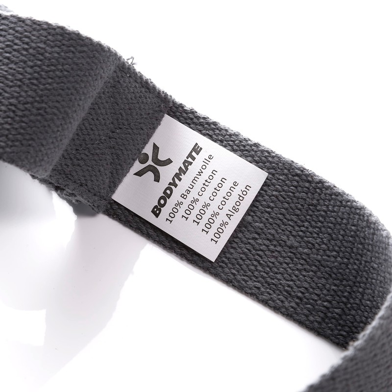 BODYMATE Stretch Yoga Strap with 3 Loops - Fixed Length