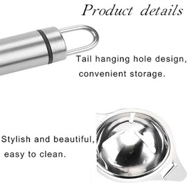 Little Syohe 304 Stainless Steel Egg Yolk and Egg White Separator Egg White Separator Egg Suction Filter Egg Filter Egg Separator Egg Automatic Mesh Screen