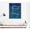 Treadmill Patent Print Midnight Blue with Border (24" x 30")