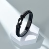 Minicremation Braided Leather Urn Bracelet for Ashes Stainless Steel Cremation