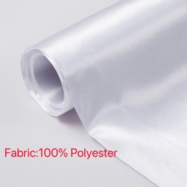 5 Yards 63" Wide White Silky Satin Fabric for Wedding,Decoration,Party,Fashion,Apparel,DIY Crafting,Sewing
