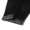 Caliee One Piece Tape in Hair Extensions 20 Inch Jet