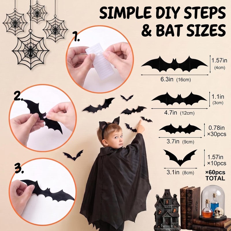 Halloween Decorations Indoor Party Bundle - Happy Halloween & Trick